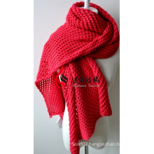 Acrylic Knitted Shawl (12-BR201812-7)